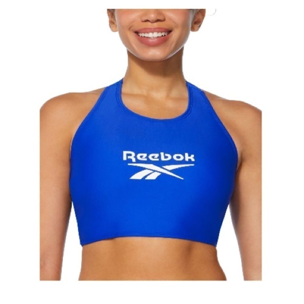 REEBOK Women's High-Neck T-Back Bikini Top, swim top